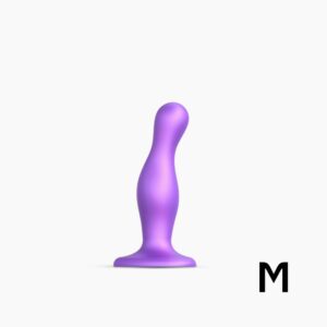 Strap-on-me Curvy M vlnitý přísavkový dildo fialový
