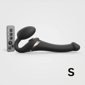 Strap-on-me S - připínací vibrátor s tlakovou vlnou - (černý)