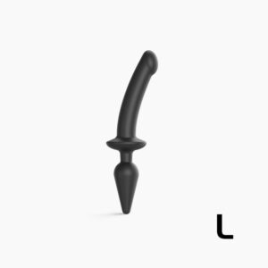 strap-on-me Semi-Realistic Switch Plug-in 2in1 Dildo & Butt Plug Black L