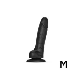 Strap-on-me M dvouvrstvé dildo s přísavkou černé