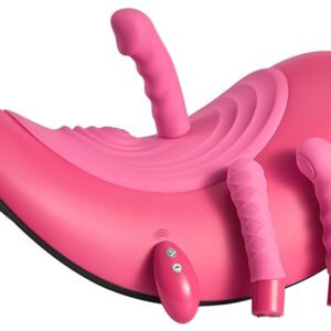 VibePad Rideon pulzující houpačka pro stimulaci G bodu a klitorisu růžová