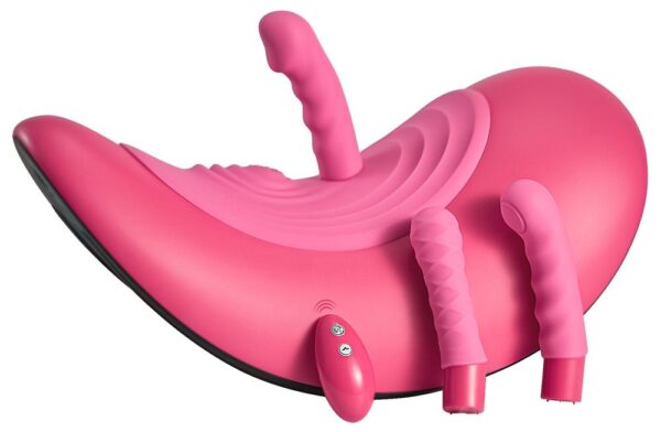 VibePad Rideon pulzující houpačka pro stimulaci G bodu a klitorisu růžová