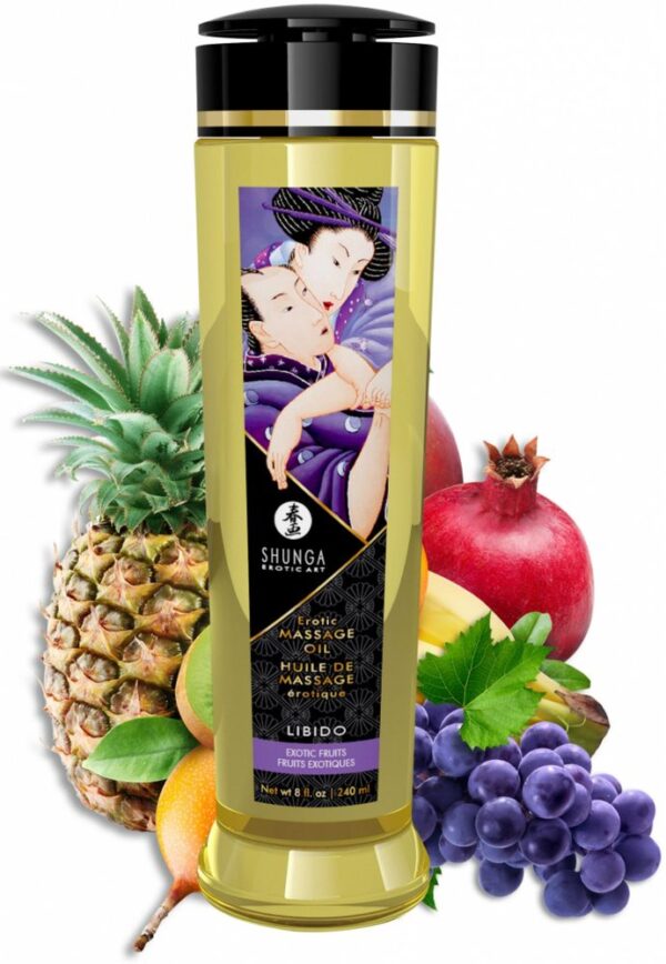Shunga Libido masážní olej vůně tropického ovoce 250 ml