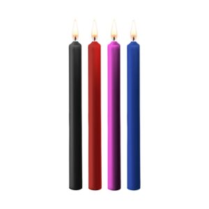 Shots Ouch! Teasing Wax Candles 4 Pack Mixed Colors