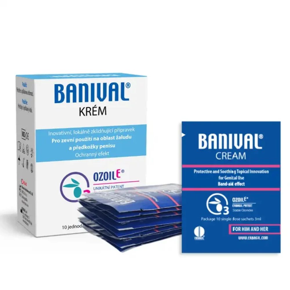 BANIVAL krém na záněty žaludu a předkožky penisu 10x3ml
