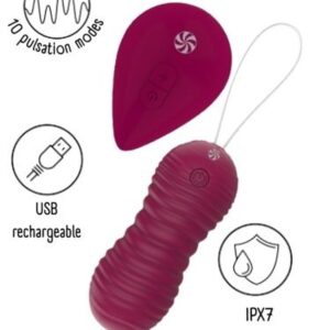 Lola Games Vaginální vibrační kuličky s dálkovým ovládáním Take it Easy Era Wine Red