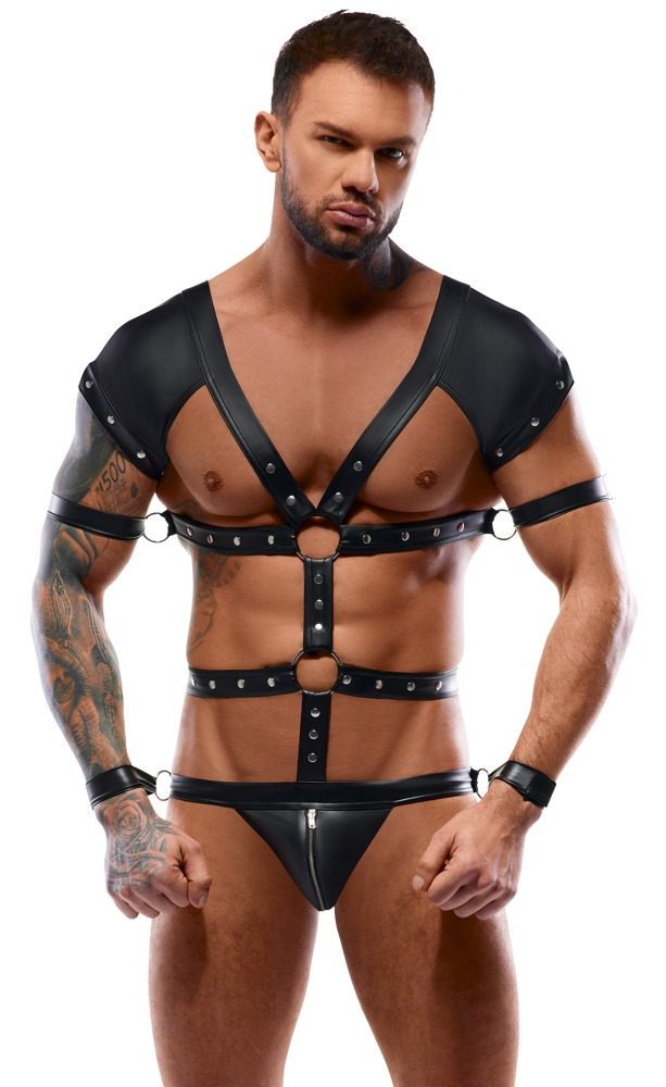 Svenjoyment Body Harness with Restrains 2150484 Black - L