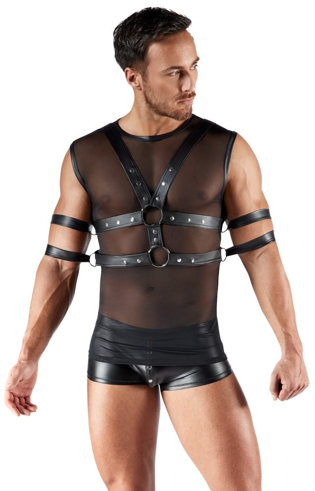 Svenjoyment Sleeveless Shirt & Chest Harness Set 2161885 Black - L