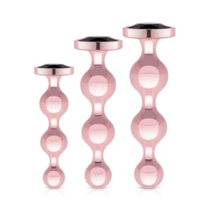 Rosy Gold - anální dildo set (růžové zlato)