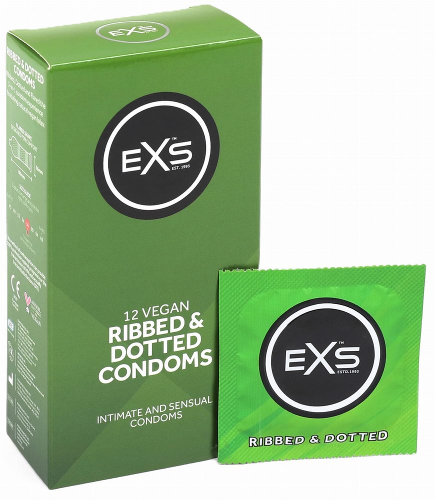 EXS Ribbed and Dotted Condoms 12 ks (v krabičce)