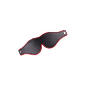 LOVEO Kožená maska na oči Red / Black